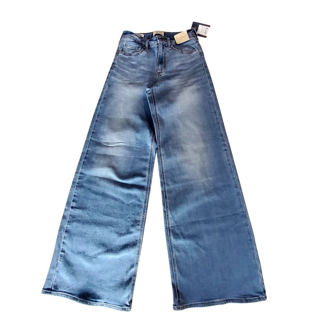 Universal Thread Everyday Wide Leg High Rise Slim Hip & Thigh Denim Jeans Siz 8R - Picture 1 of 14